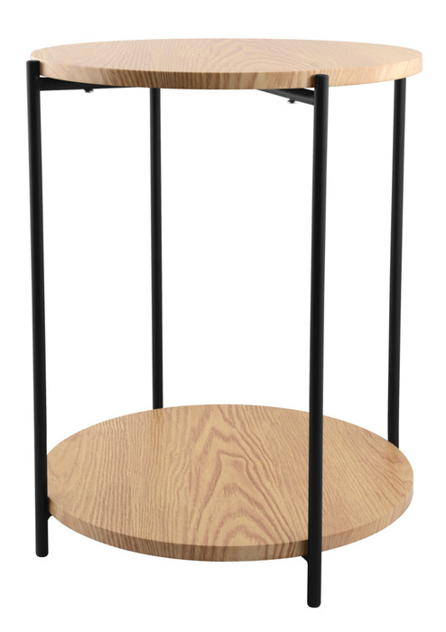 Rundt bord Ø40 cm MDF/egetræslook - DAY
